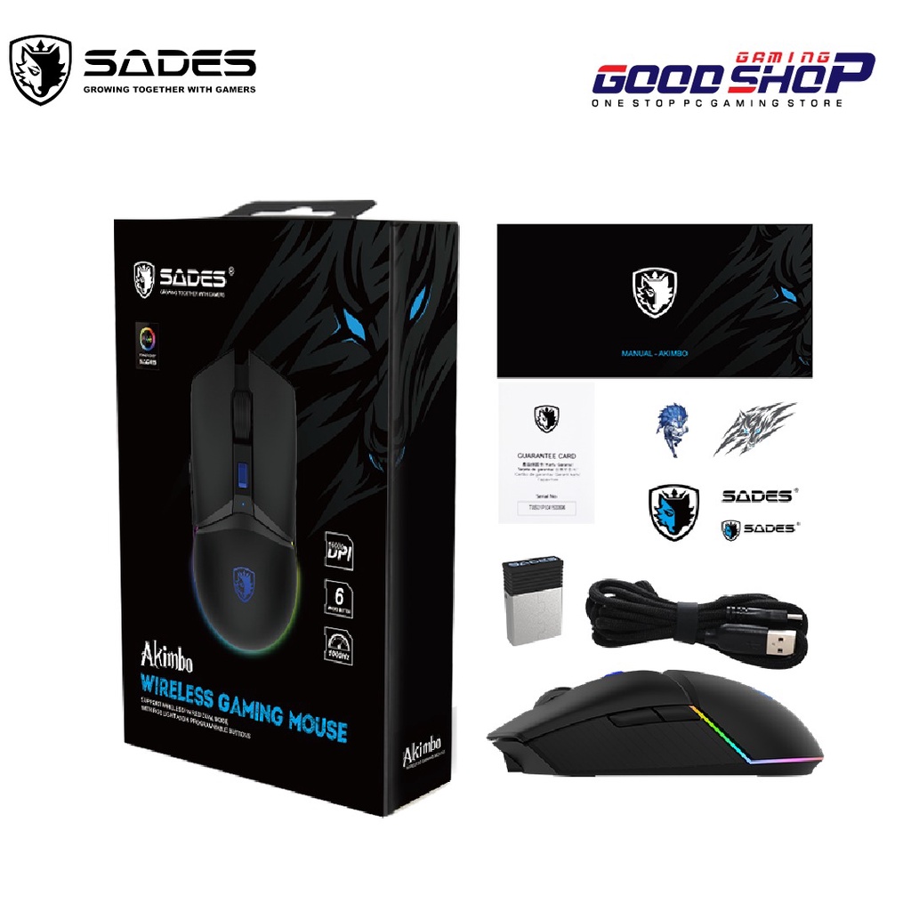 Sades Akimbo RGB Dual Mode Lightweight - Gaming Mouse