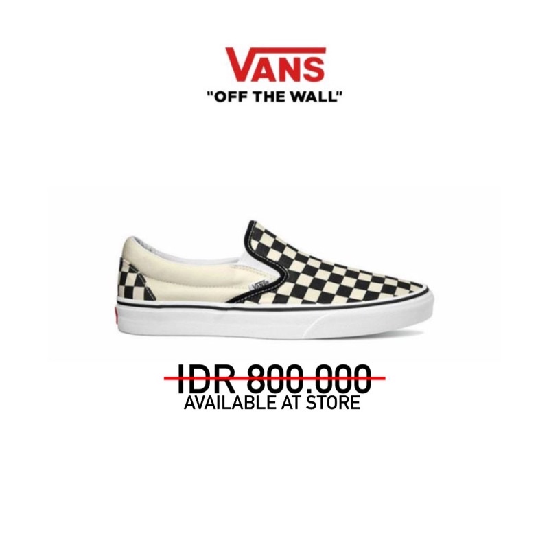 Vans Slip On Classic Checkerboard Black White Original