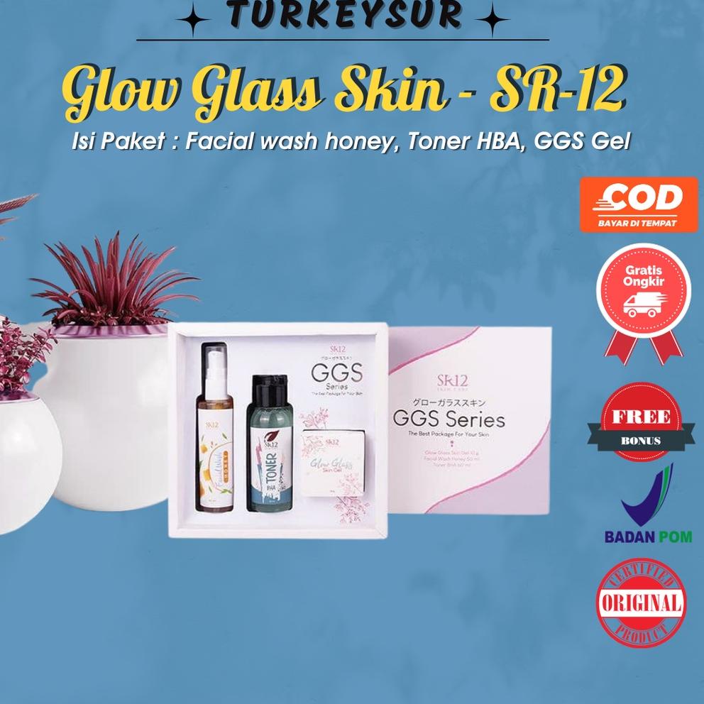 ㅉ GGS SR12 GGS Series SR12 Glow Glass Skin Gel Facial Wash Honey Toner BHA Paket GGS Skincare Ori Ha