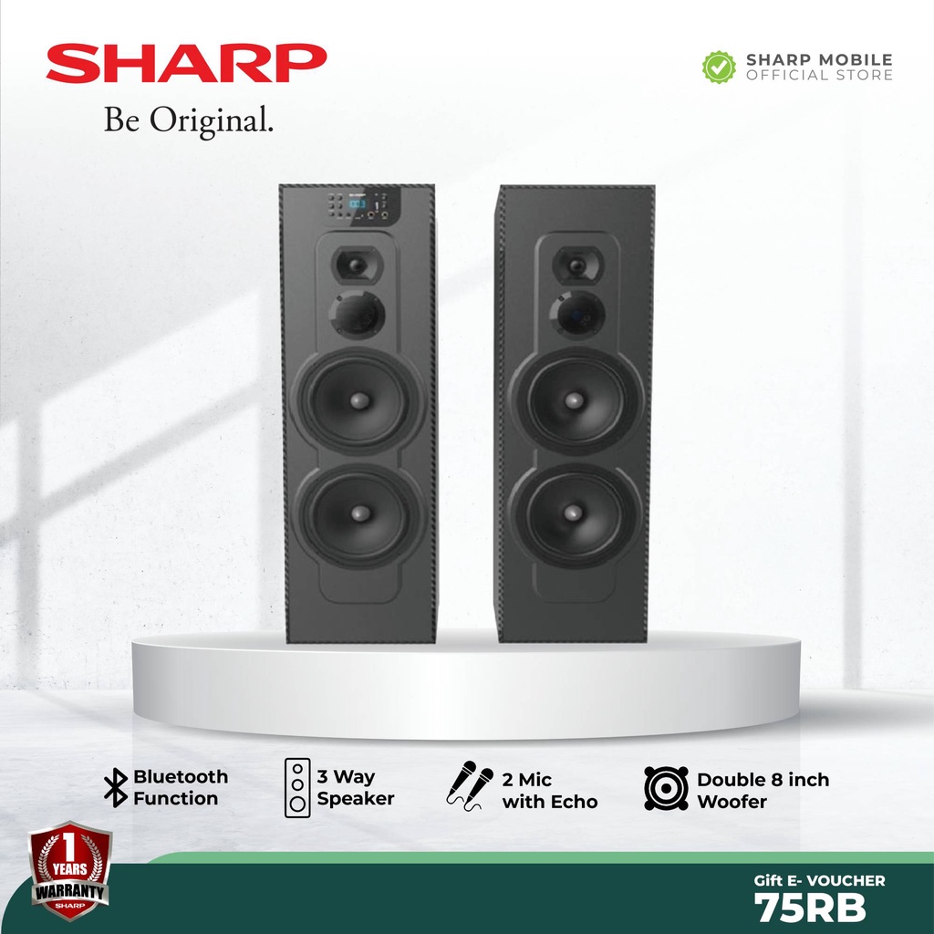 SHARP Bluetooth Active Speaker CBOX-D988CB