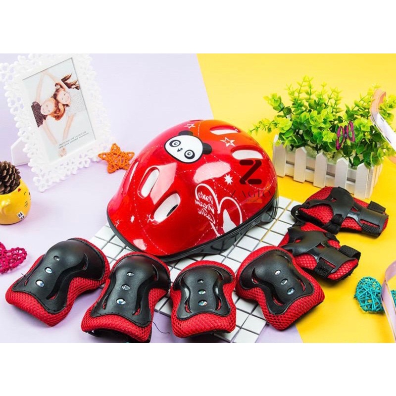 Paket helm &amp; deker sepatu roda/sepeda decker anak helm anak