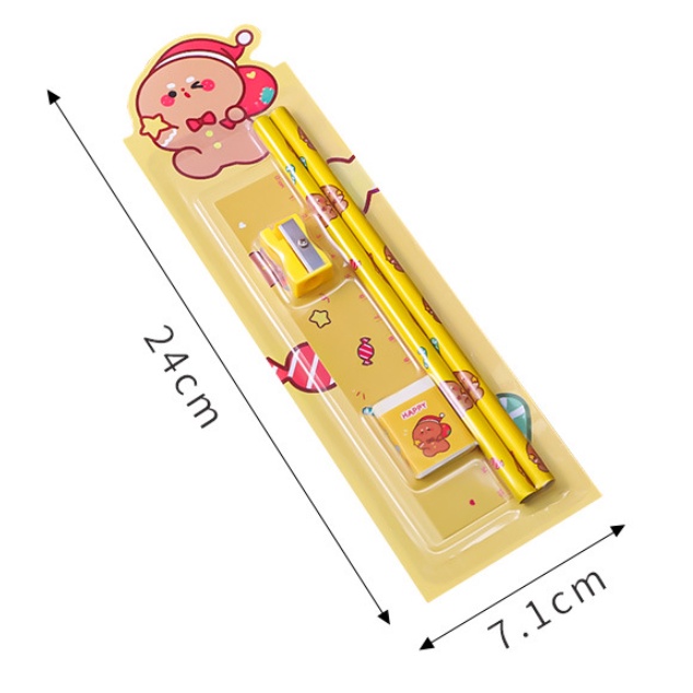 [ORGM] *NATAL* Alat Tulis Perlengkapan Sekolah Stationery Set Seri Natal Paket 5pc Souvenir