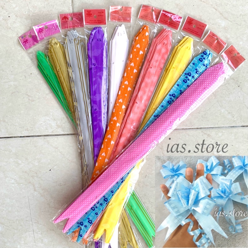 

[isi 10pcs] Grosir Pita Serut / Pita Souvenir / Pita Tarik Murah / Pita tarik 30mm