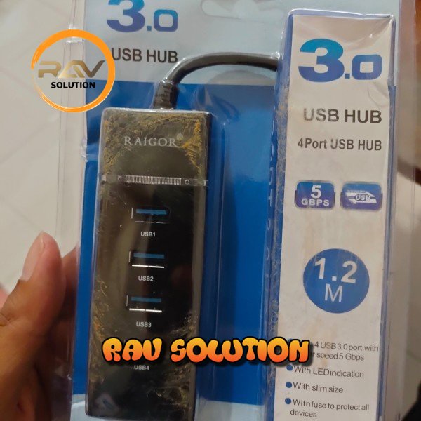 SKU-1097 USB HUB 3.0 4 PORT PANJANG KABEL 1 METER SUPER SPEED / 1M