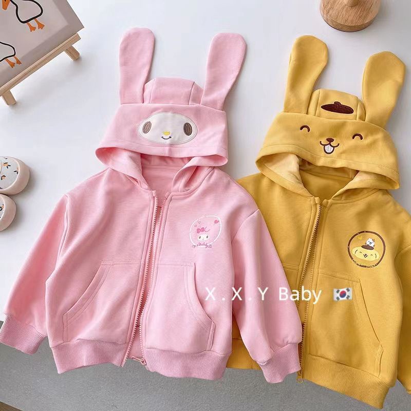 BAJU JAKET CINNAMOROLL MELODY KUROMI POMPOMPURIN OUTER ANAK PEREMPUAN OUTERWEAR IMPOR