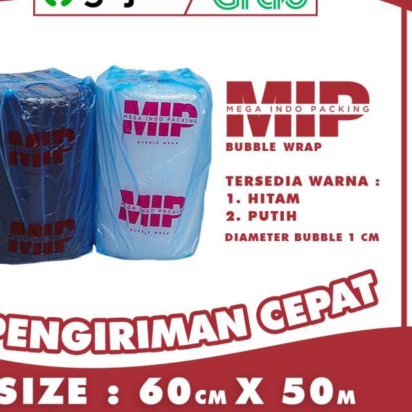 

BUBBLE WRAP ROLL 60CM X 50 METER HITAM PUTIH BUBLE WRAP MULIAPACK - Mega 60cm Putih