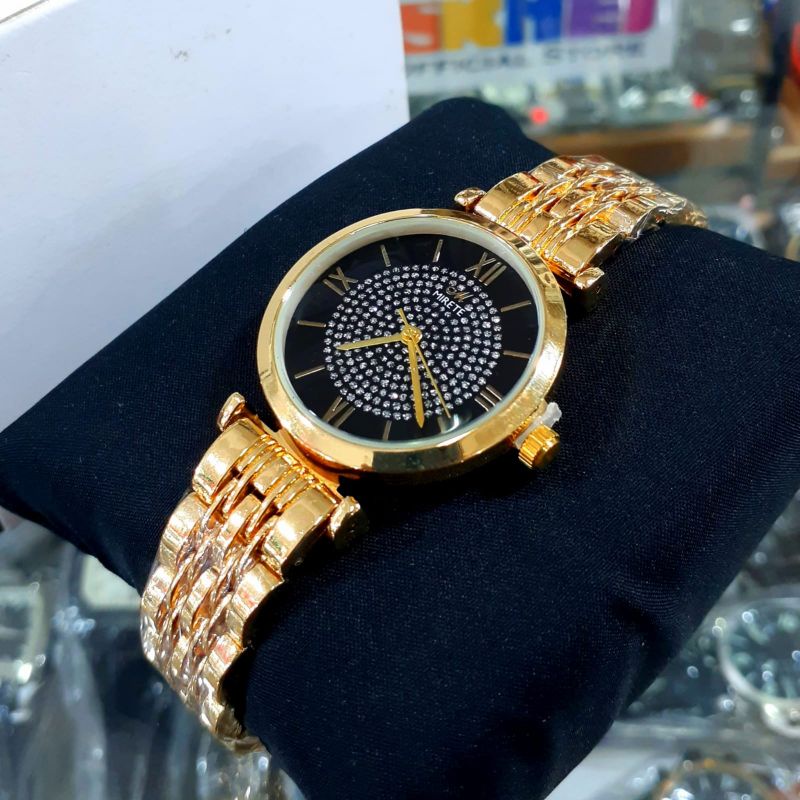 Jam Tangan Wanita Bulat Mewah Diamond Tali Rantai Stainliss / Jam Tangan wanita Tahan Air Murah / Jam Tangan Wanita Kekinian model Analog Quarsa / Jam Tangan Wanita Mirete Original Bahan import