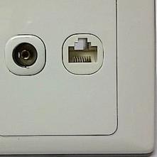 RJ45+TV Faceplate Panel Outlet Socket