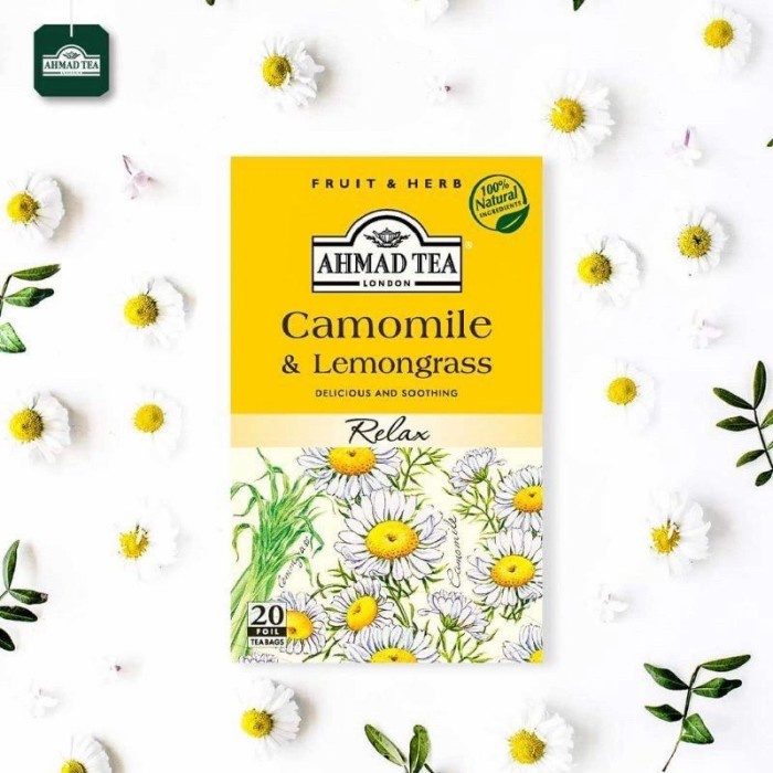 

Discount Ahmad Tea Relaxing Camomile & Lemongrass Teh Bunga & Sereh Sehat 20s- /KOPI RUBE/KOPI