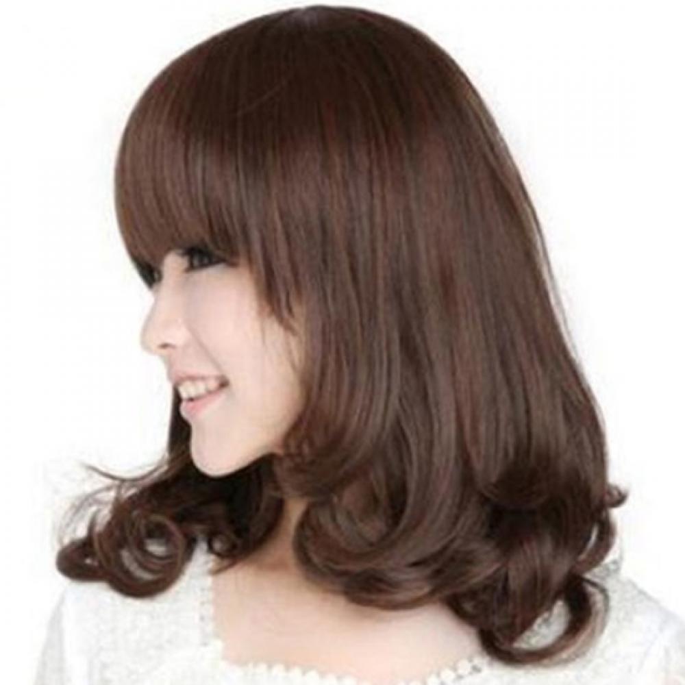 Wig Rambut Wanita Pendek Bahan Sintetis / WIG Bob / Wig Poni Pendek / Rambut Palsu Bob Murah / Wig Bob Curly Model Poni C4