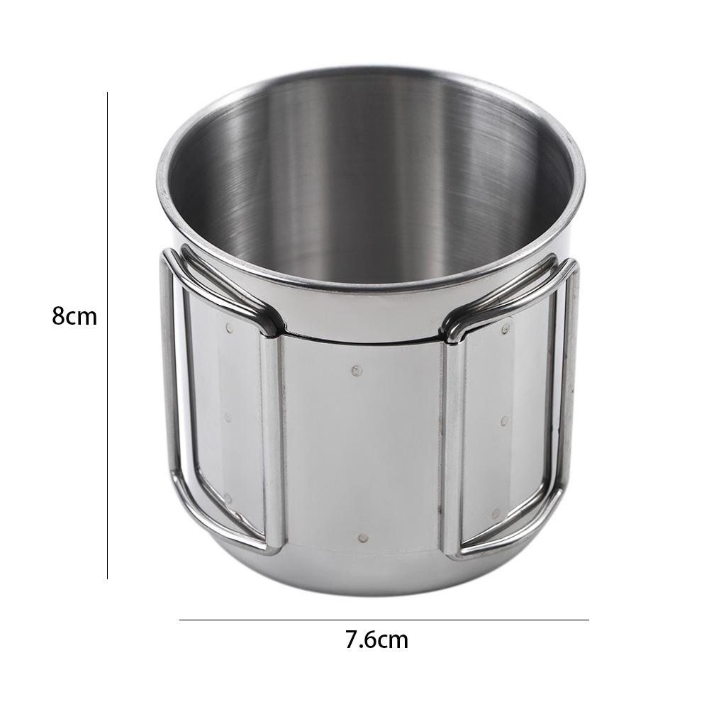 Lanfy Mug Stainless Steel Gaya Industri Hiking Outdoor Tools Camping Metal Travel Mug Retro Mug