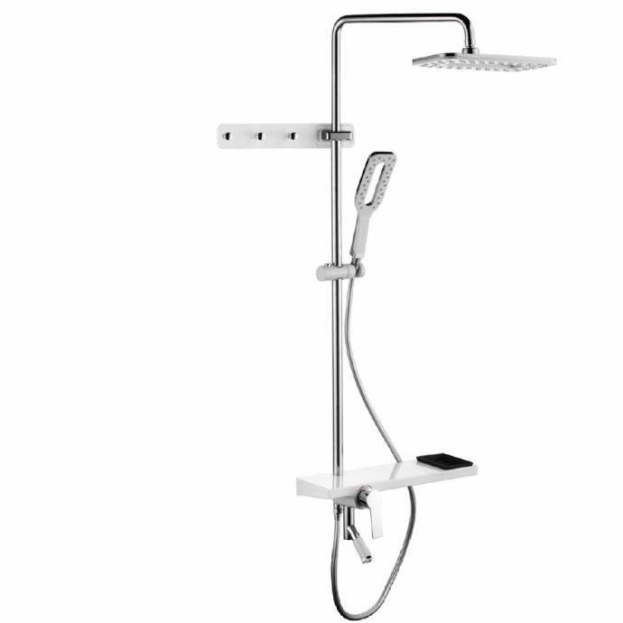Luxury Mixer SHOWER SET Germany Brilliant GBN2Y1W White Kran Column GB paling rame