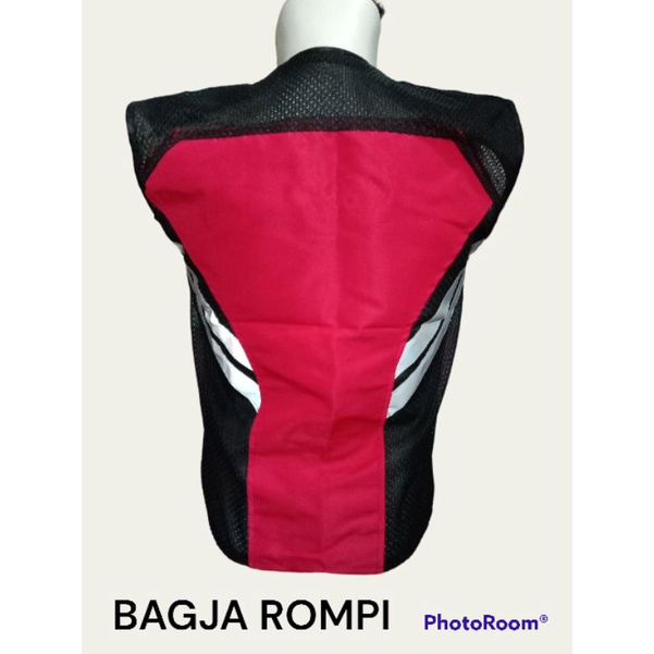 Rompi Merah taslan safety polosan