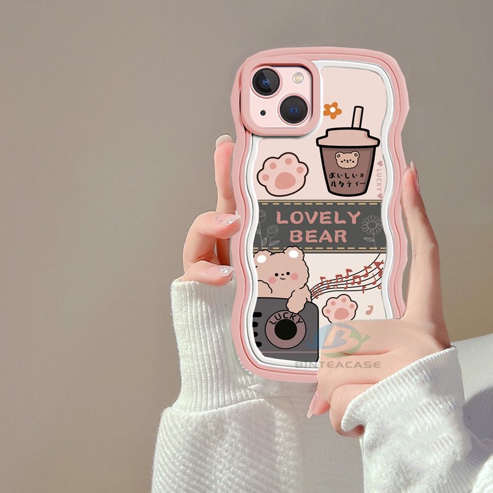 Case Bahan TPU Desain Hewan Minuman Milk Tea Untuk iPhone 11 14 12 13 Pro MAX 7 8 Plus 6s Plus XR 14 Plus XS MAX