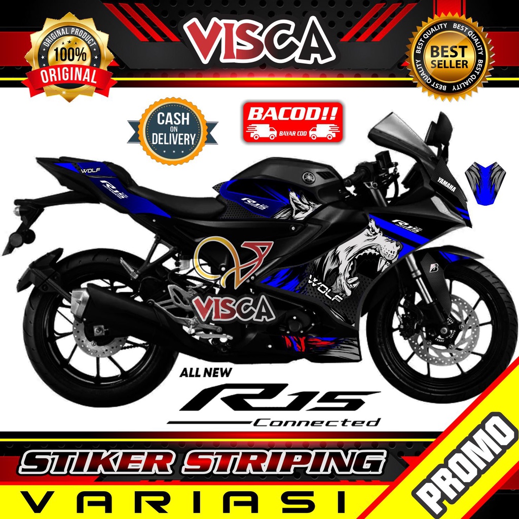 Stiker R15 V4 Striping R15 V4 Stiker Moto R15 V4 Striping R15 V4 2022 Serigala