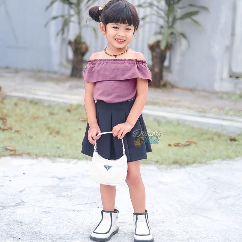 SET MAUDY-Setelan Rok Scuba dan Blouse Anak | Oneset anak perempuan