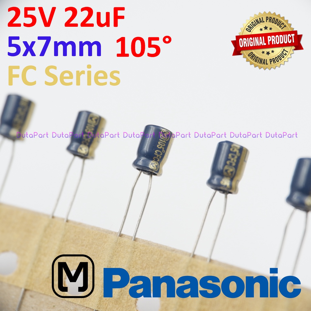 25V 22uF ORIGINAL PANASONIC FC Series Kapasitor Capasitor Elko Elco