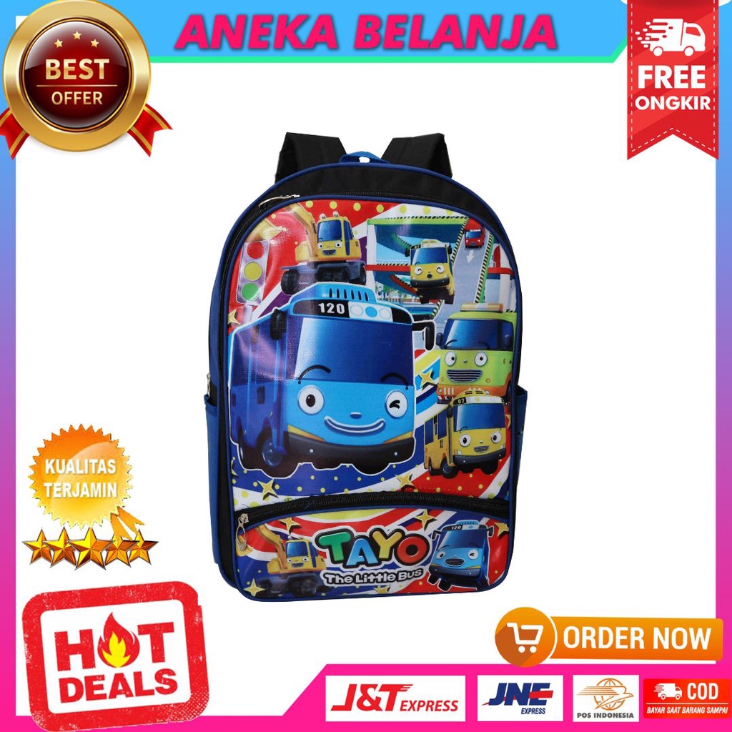 Tas Ransel Sekolah Anak Little Bus Bus Kecil Imut Fashionable Tas Piknik Souvenir Pesta Ultah Murah