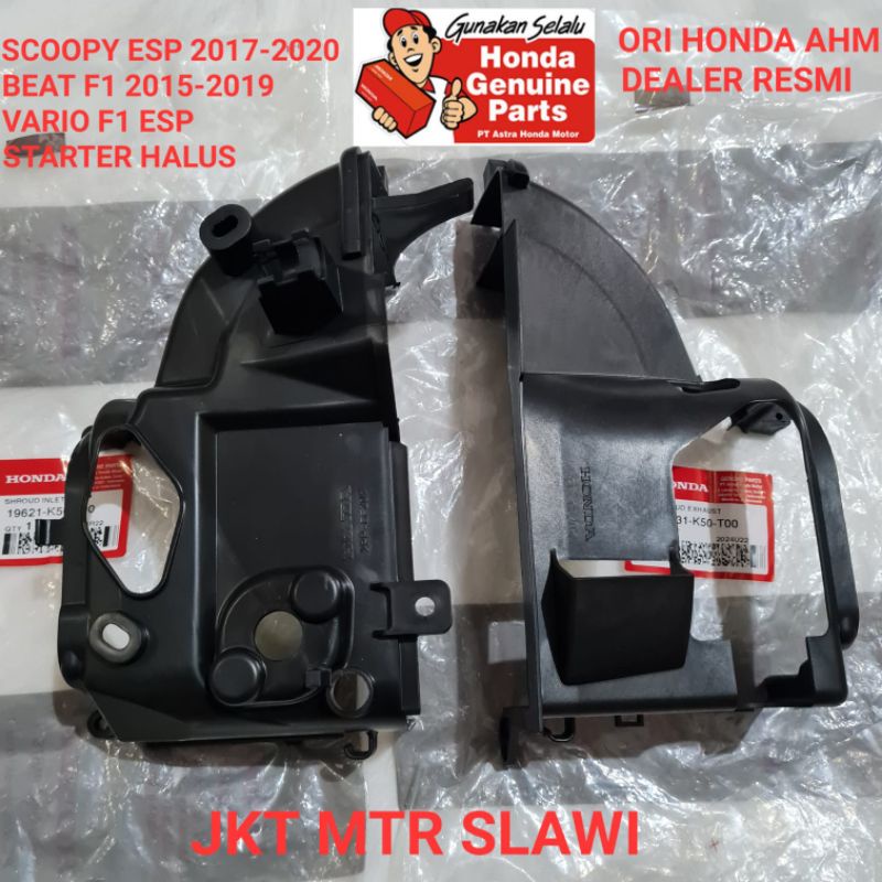 tutup mesin atas bawahm K50/K81, cover ex &amp; inlet beat f1 street, beat eco, beat street scoopy esp 2015-2020 ori honda ahm