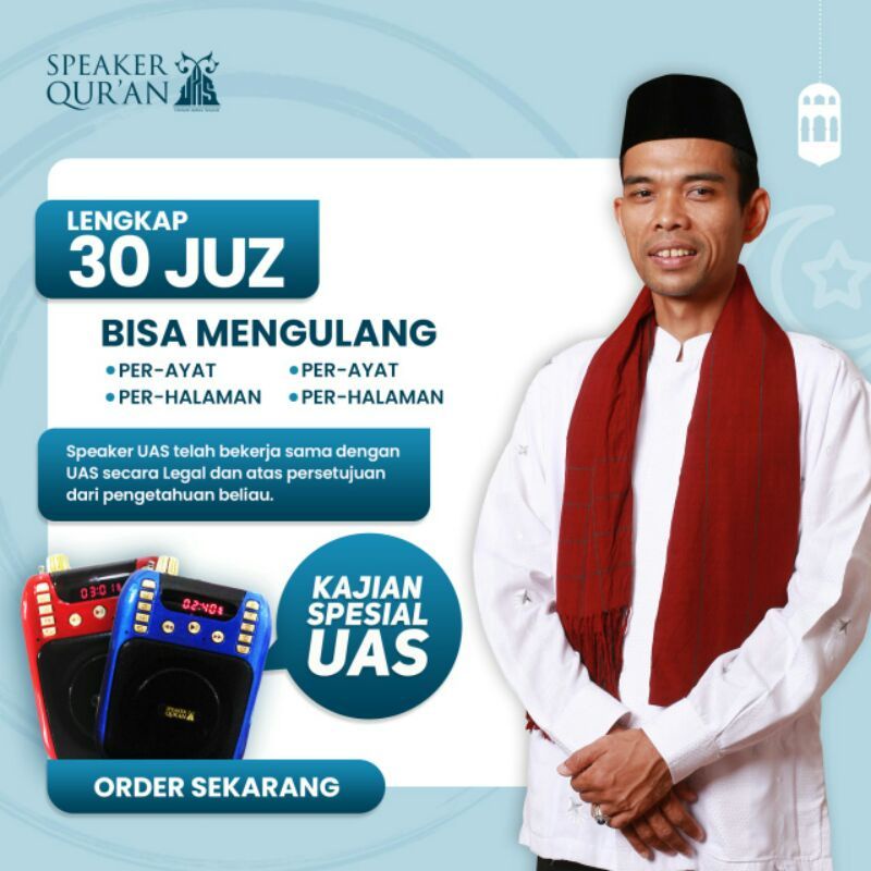 SPEAKER ULTIMATE UAS USTADZ ABDUL SOMAD SPIKER MUROTTAL AL QURAN ORIGINAL BERGARANSI