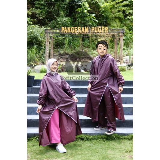Jas Hujan Gamis + Celana untuk Wanita dan Pria