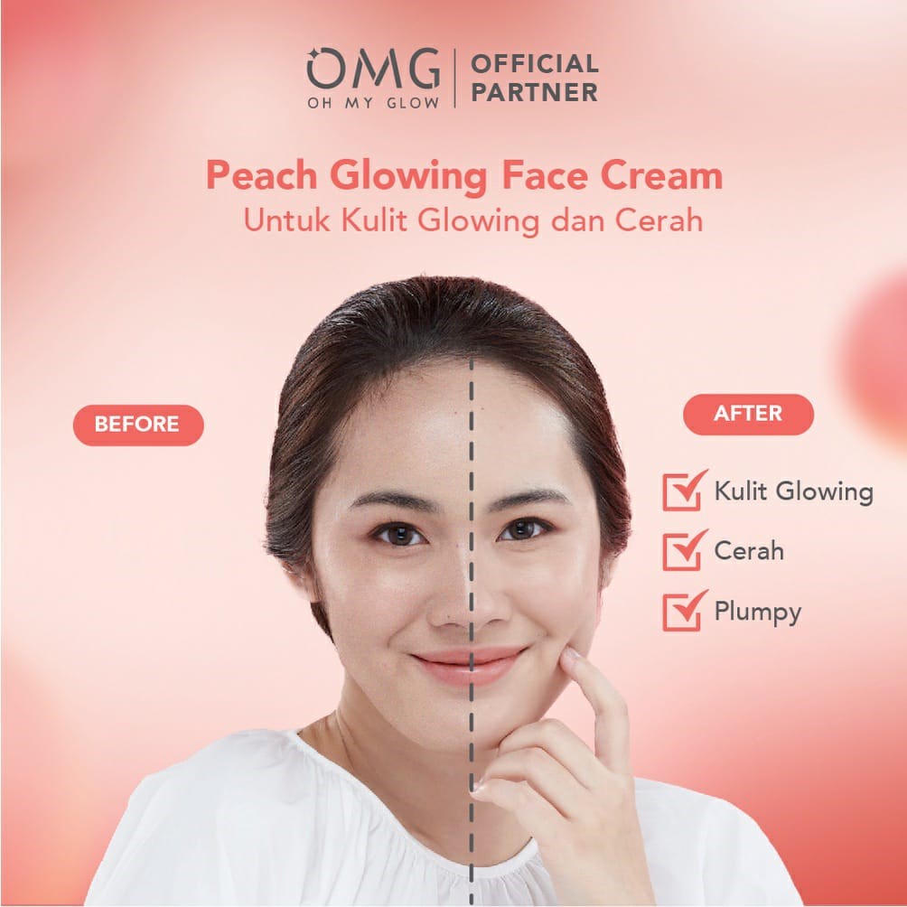 [ORI BPOM] OMG Oh My Glow Peach Glowing Series | OMG Oh My Glow Paket Lengkap Skincare Peach Glowing | Peachy Plumpy Glowing Skin | Cream | Face Wash | Toner | Krim Wajah | Sabun Cuci Muka | Face care Skincare Oh My Glow Original BPOM