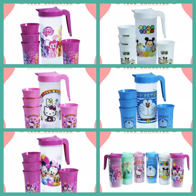 teko beranak  set plastik  5 IN 1