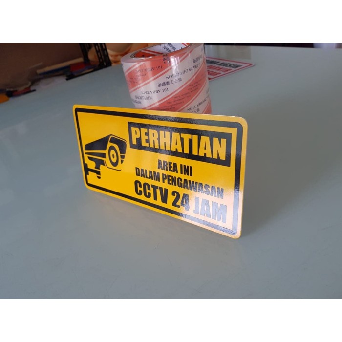 

Papan Plang Papan Rambu Dalam Pengawasan Cctv Acrylic 30X15 Cm