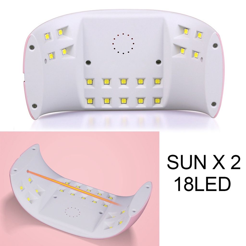 Pengering Kutek Gel Lampu 18W Ultraviolet UV LED Nail Dryer SUN Mini Nail Lamp Pengering Cat Kuku Kutek Alat Kecantikan Garansi Satu Bulan