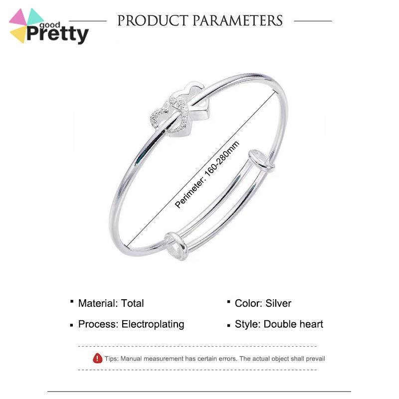 Gelang cinta Korea Gelang ganda dorong-tarik disesuaikan desain Aksesoris Fashion Bangle - PD