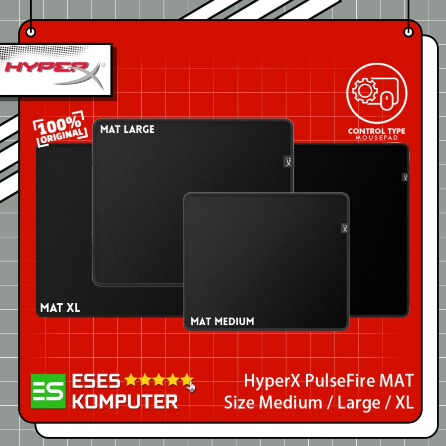 Mousepad HyperX PulseFire MAT | Size M / L / XL | Mouse Pad Gaming