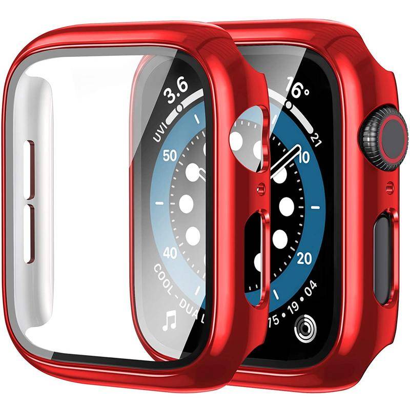 Pelindung Layar Bahan Kaca Electroplated Untuk Apple Watch Seri 8 7 6 5 4 3 2 1 SE2 Ukuran 49mm 45mm 41mm 42mm 40mm 38mm