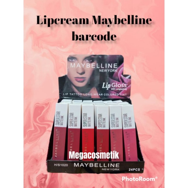 [PERLUSIN] LIPCREAM MAYBELINE  MATTE BARCODE /  MYB Superstay mate INK / Lipcream Barcode