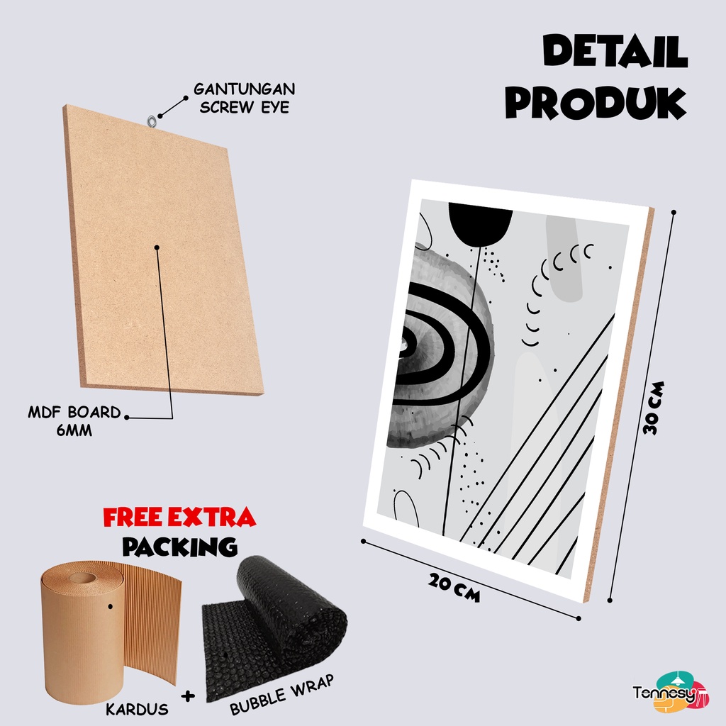 HIASAN DINDING ABSTRAK WALL DECOR PAJANGAN POSTER DEKORASI KAMAR RUMAH