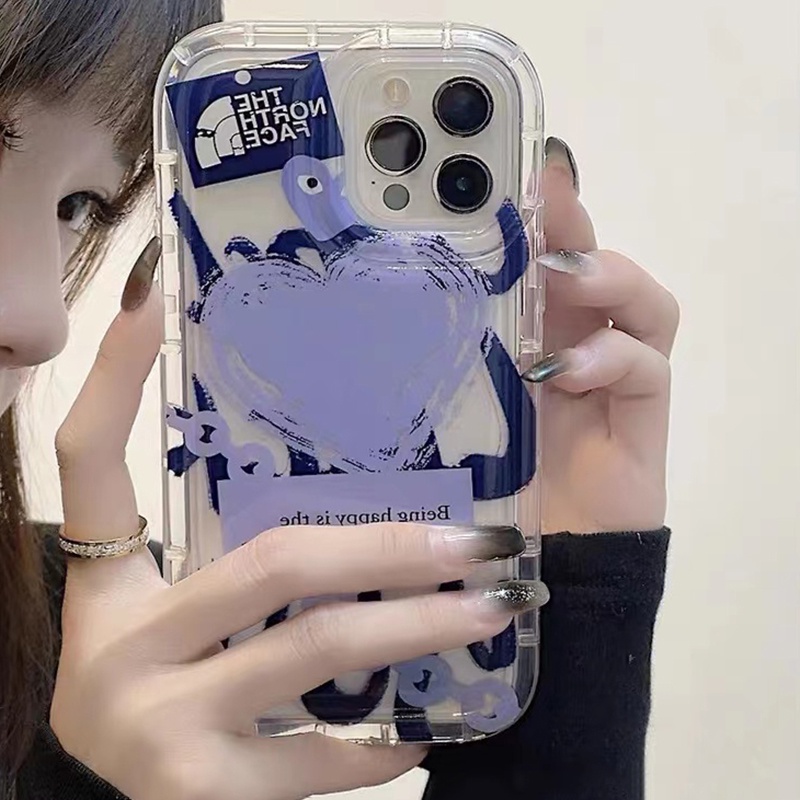 Soft Case TPU Silikon Transparan Motif Hati Untuk IPhone 14 12 13 11 Pro Max XS XR X 8 7 6S Plus