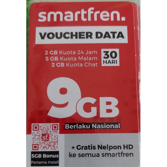 Voucher Smartfren 9 GB 30 Hari