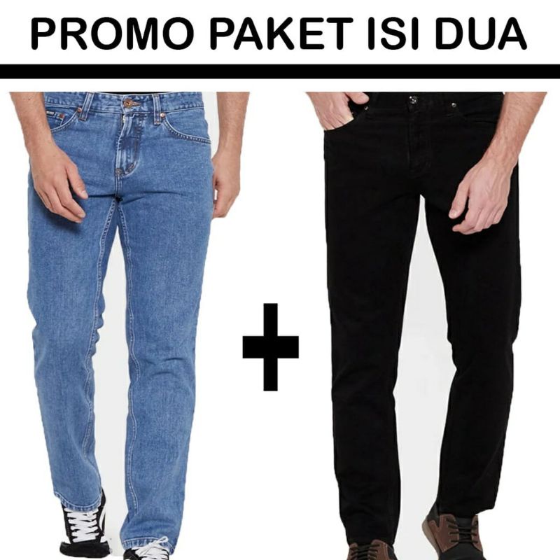 PROMO CELANA JEANS STANDAR PRIA BELI 1 GRATIS 1 CELANA PANJANG LAKI LAKI REGULER FIT CELANA JEANS ST