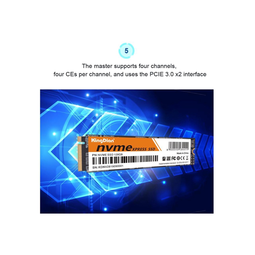 SSD NVME KINGDIAN GEN 3 ( 128GB / 256GB / 512GB / 1TB ) PCIe 3.0 M.2