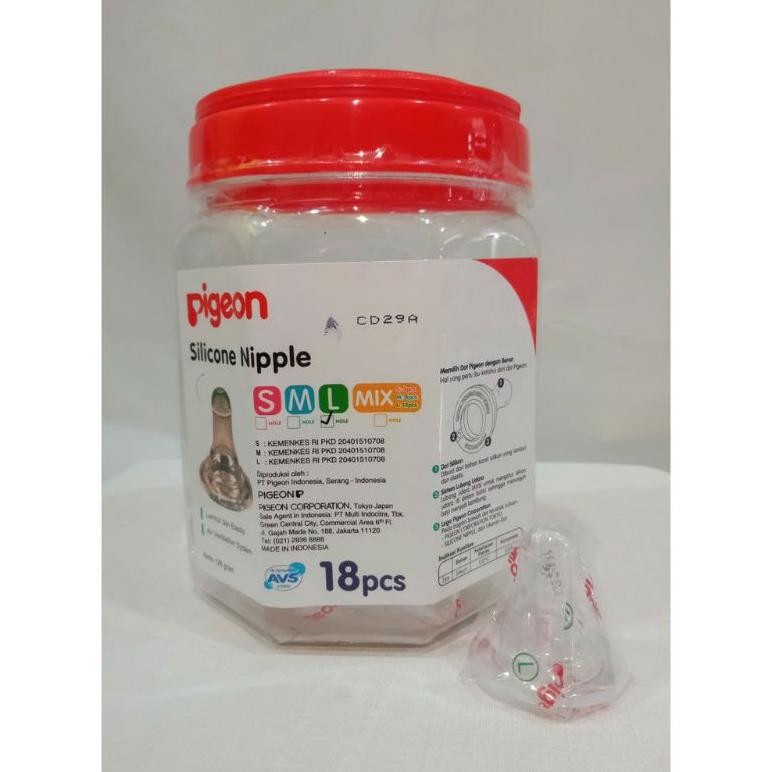 Pigeon Silicone Nipple Eco / Dot Nipple silicone ( Satuan )