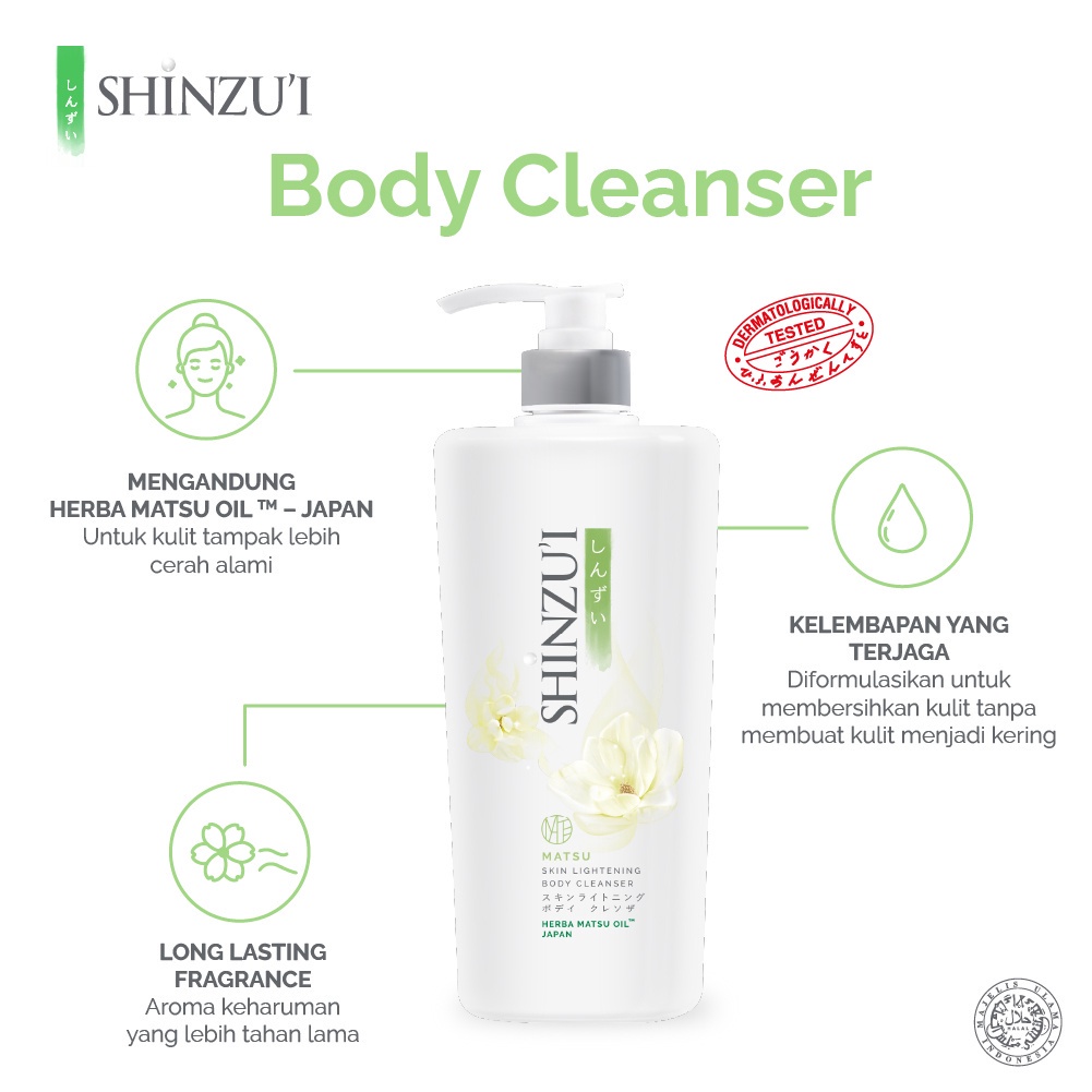 Shinzui Shinzu'i Skin Lightening Body Cleanser sabun cair besar 500ml