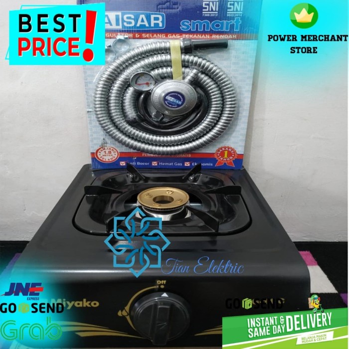 Miyako Kg-11C Kompor Gas 1 Tungku + (Regulator & Selang Caisar)