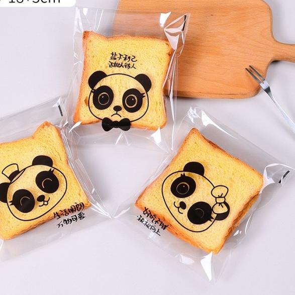 

Plastik OPP Roti Manis Motif Tebal Kue Plastik Donat 15x18+lem 100pcs - Panda