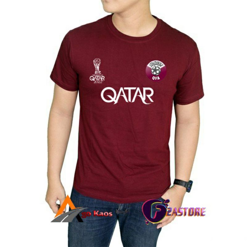 T-SHIRT-KAOS Team nasional QATAR piala dunia Qatar 2022