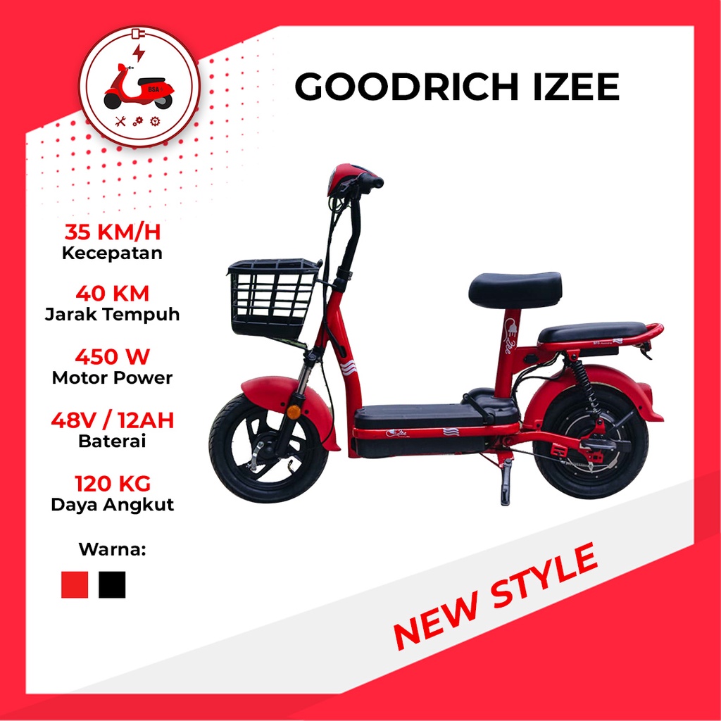 SEPEDA LISTRIK E-BIKE GOODRICH E-ZEE