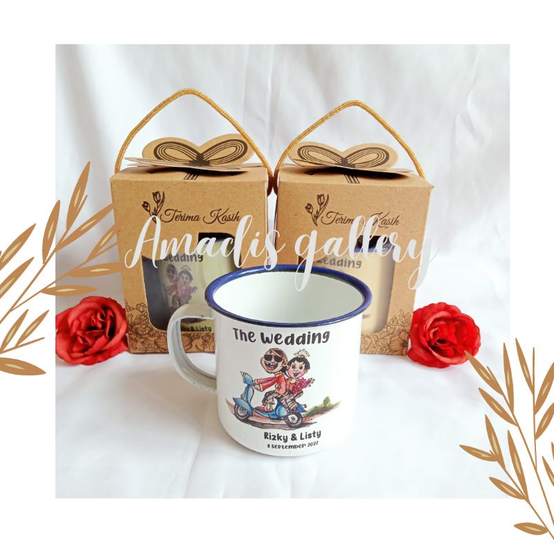 Gelas Enamel + Paper Box