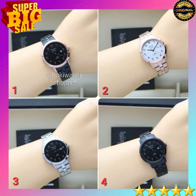 ✓BARU ORIGINAL GARANSI RESMI 1 TAHUN JAM TANGAN WANITA ALEXANDRE CHRISTIE ARABIC RANTAI STAINLESS ST