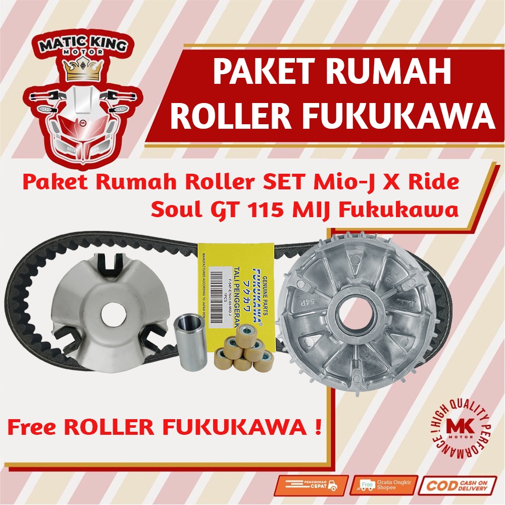 Paket Kirian Rumah Roller Vanbelt Yamaha Mio J Soul GT Fino X Ride 115 cc Fukukawa