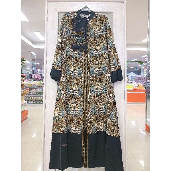 HIKMAT/Gms A8812 black by Hikmat/gamis terbaru/gamis elegant/gamis mewah