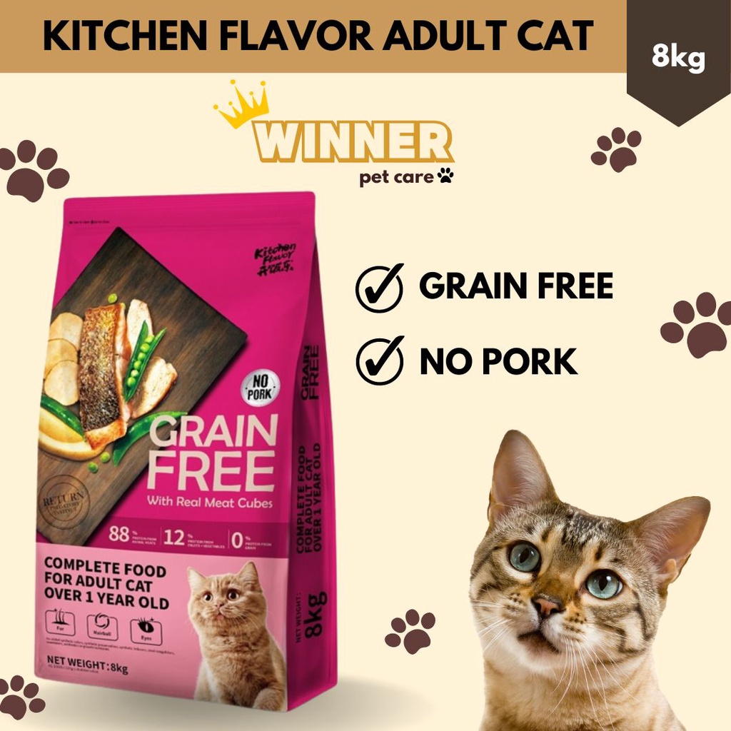 Kitchen Flavor Grain Free Adult Cat Food Freshpack 8kg