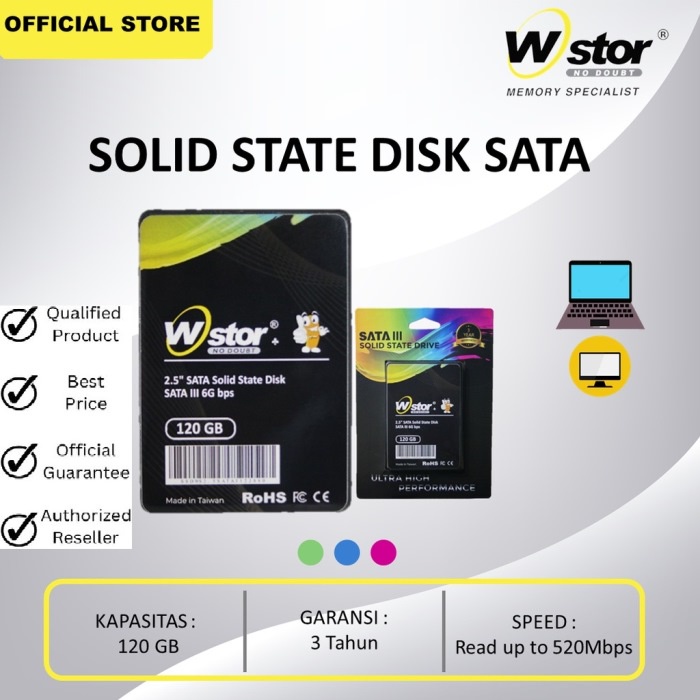 SSD SATA 2.5” SATA III 1TB / 480gb / 240gb  / 120gb  WSTOR